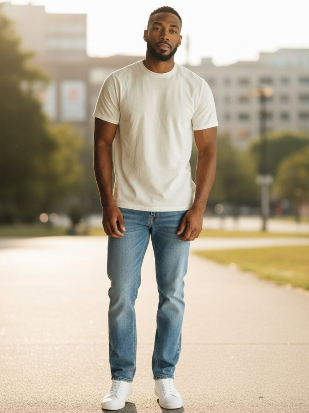 NEW FRENCH CONNECTION Men's Savile Slim Fit Light Wash Premium Stretch Jeans